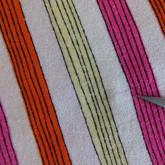 VTG Zio Luigi sleeveless top Pucci look harlequin mod 60s diamond tassel blouse - Picture 8 of 13